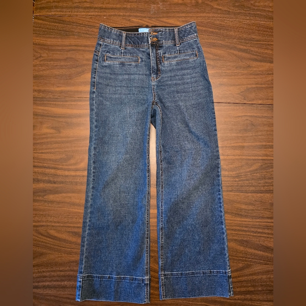 Draper James RSVP High Rise Wide Leg Jeans 4